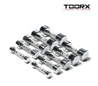 Toorx Chromed Dumbbells Set Of 5 Pairs | Tip Top Sports Malta | Sports Malta | Fitness Malta | Training Malta | Weightlifting Malta | Wellbeing Malta