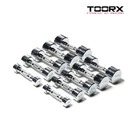 Toorx Chromed Dumbbells Set Of 5 Pairs Malta | Dumbbells Malta | Sports Malta | Fitness Malta | Training Malta | Weightlifting Malta | Wellbeing Malta | Tip Top Sports Malta | Tip Top Malta