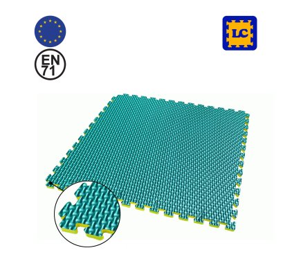 LC Mat Puzzle 100x100x2CM Green/Yellow Malta | Puzzle Mats Malta | Sports Malta | Fitness Malta | Training Malta | Weightlifting Malta | Wellbeing Malta | Tip Top Sports Malta | Tip Top Malta