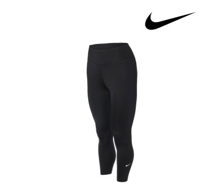 Nike One Mid-rise Print Leggings In Black