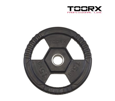 Toorx Rubber Plate Tri-Grip 15KG Malta | Plates Olympic Weights Malta | Sports Malta | Fitness Malta | Training Malta | Weightlifting Malta | Wellbeing Malta | Tip Top Sports Malta | Tip Top Malta