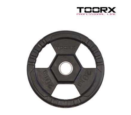Toorx Rubber Plate Tri-Grip 20KG Malta | Plates Olympic Weights Malta | Sports Malta | Fitness Malta | Training Malta | Weightlifting Malta | Wellbeing Malta | Tip Top Sports Malta | Tip Top Malta