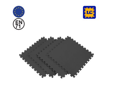 Dark Grey / Light Black LC Pack of 4 Mats Puzzle 62cmX62cmX14mm Malta | Puzzle Mats Malta | Sports Malta | Fitness Malta | Training Malta | Weightlifting Malta | Wellbeing Malta | Tip Top Sports Malta | Tip Top Malta